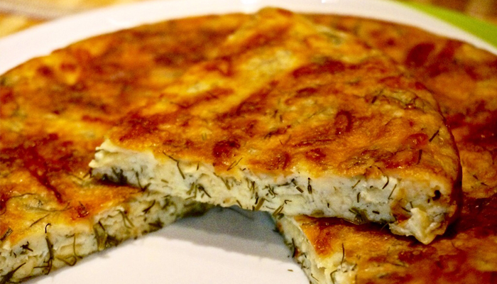 Торт куриный с зеленью