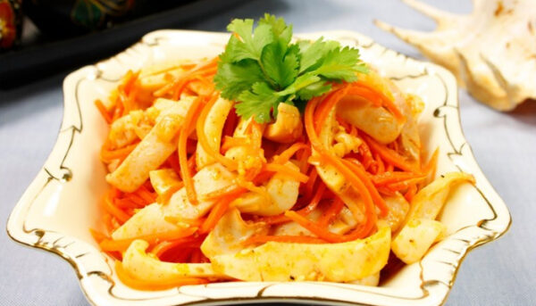 Кальмары, маринованные по-корейски