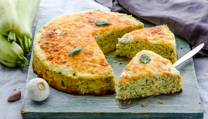 Запеканка с курицей и кабачками