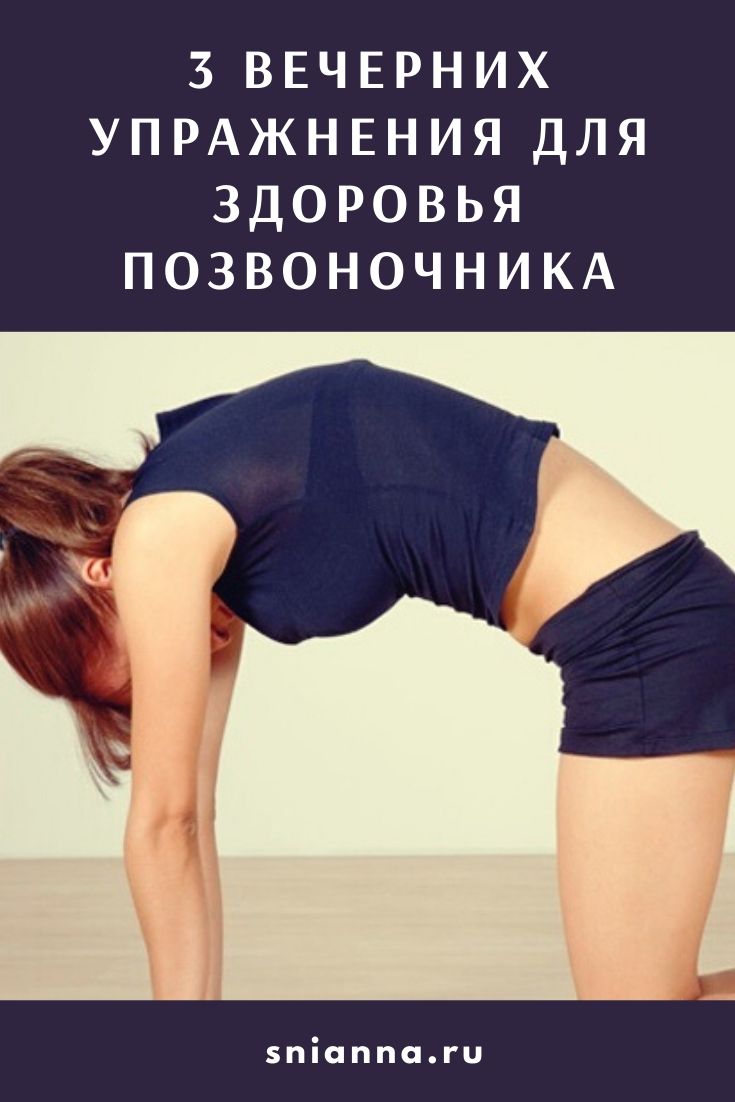 3 вечерних упражнения для позвоночника