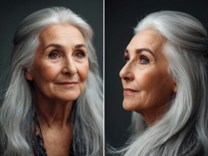 Default_beautiful_old_woman_with_long_grey_hair_0 Как предотвратить седину