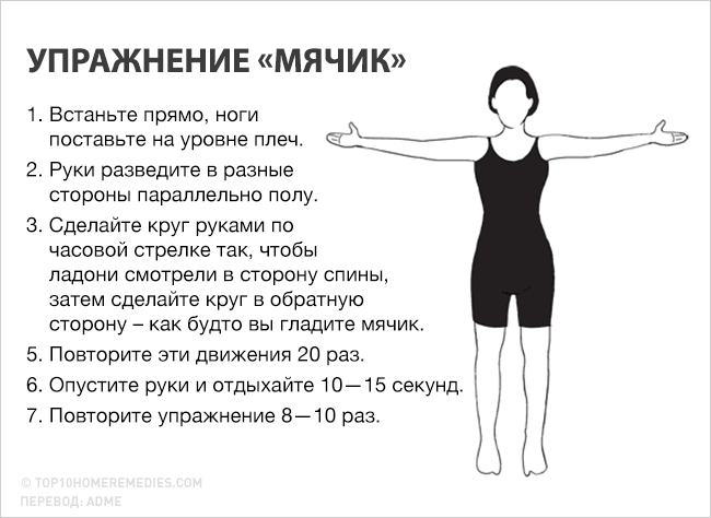 упражнение мячик