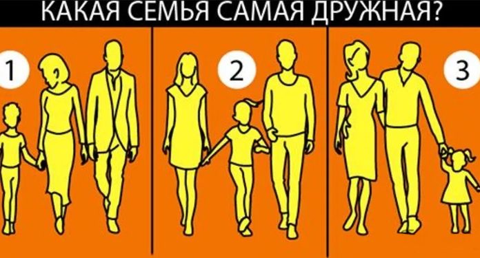 На какой из этих картинок самая дружная семья?