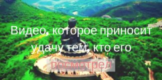 Видео, которое приносит удачу его смотрящему