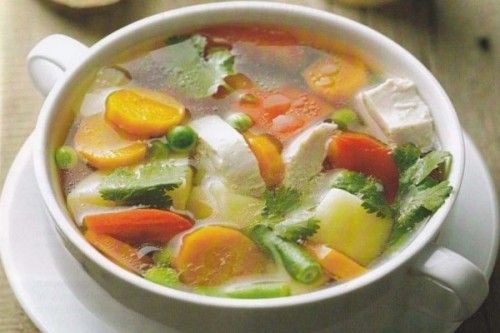 куриный суп с овощами